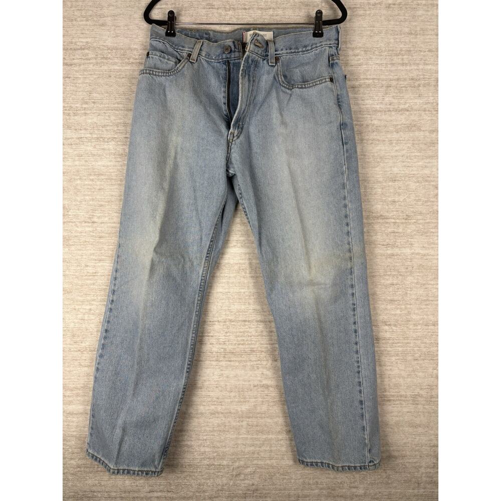Vintage Y2K Levis 505 Regular Fit Jeans Light Wash Straight Leg Mens 34x30
